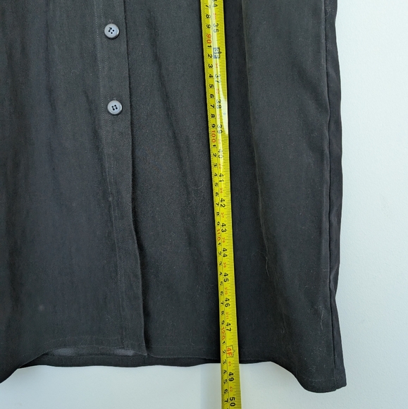 Vintage Talbots Structured Button Front Maxi Dress Sz 6 in Black Goth Modest - Picture 15 of 16